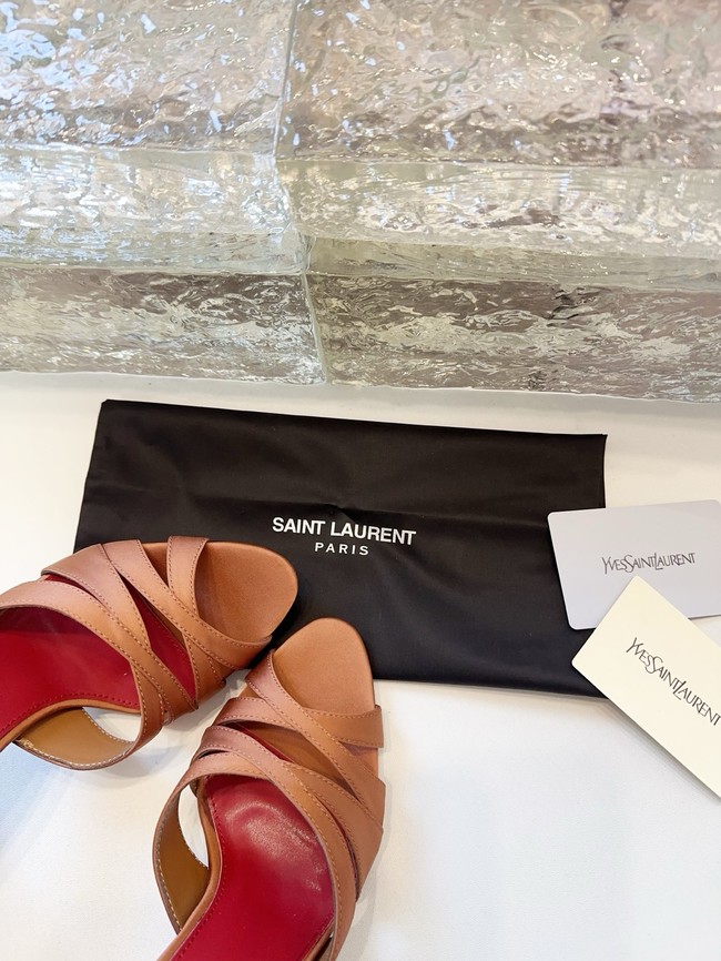 Saint Laurent CHANDELLE sandals in satin crepe Heel 10.5CM 21048-3