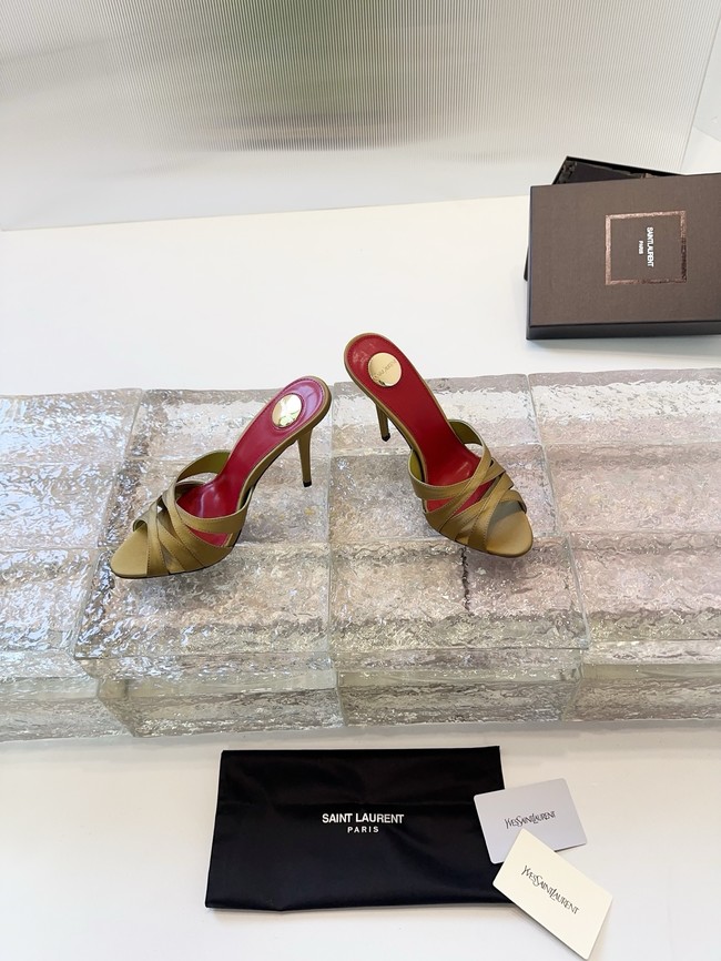Saint Laurent CHANDELLE sandals in satin crepe Heel 10.5CM 21048-4