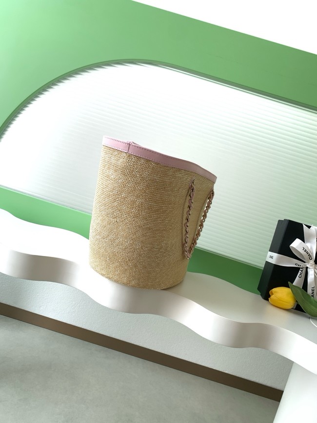 CHANEL Large Tote AS5952 Beige & pink