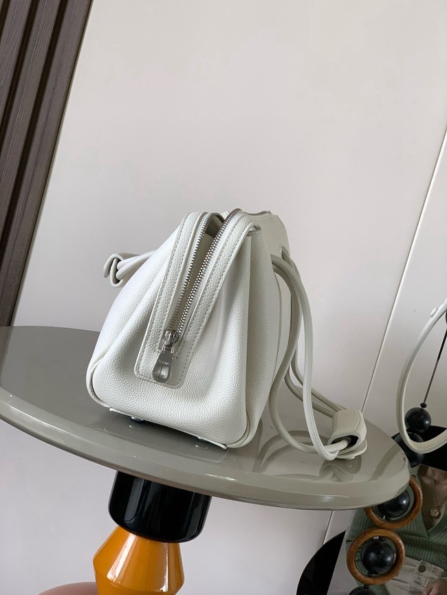 Loewe Medium soft grain leather Madrid bag 9147 light gray