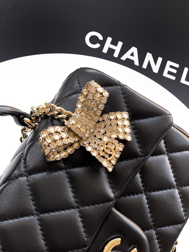 CHANEL Mini Flap Bag with Top Handle AP2431 black