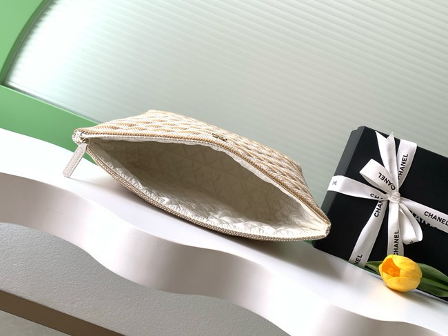 CHANEL Zipped Case AS4988 Dark Beige