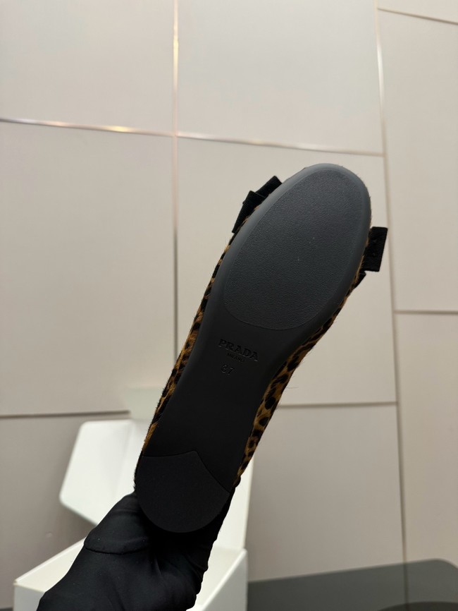 Prada Mordore nappa leather ballerinas with bow 55723-5