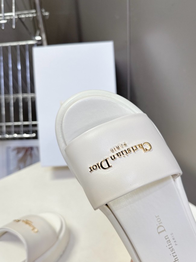 Dior D-Lane Platform Slide Black Padded Lambskin KCO498LA