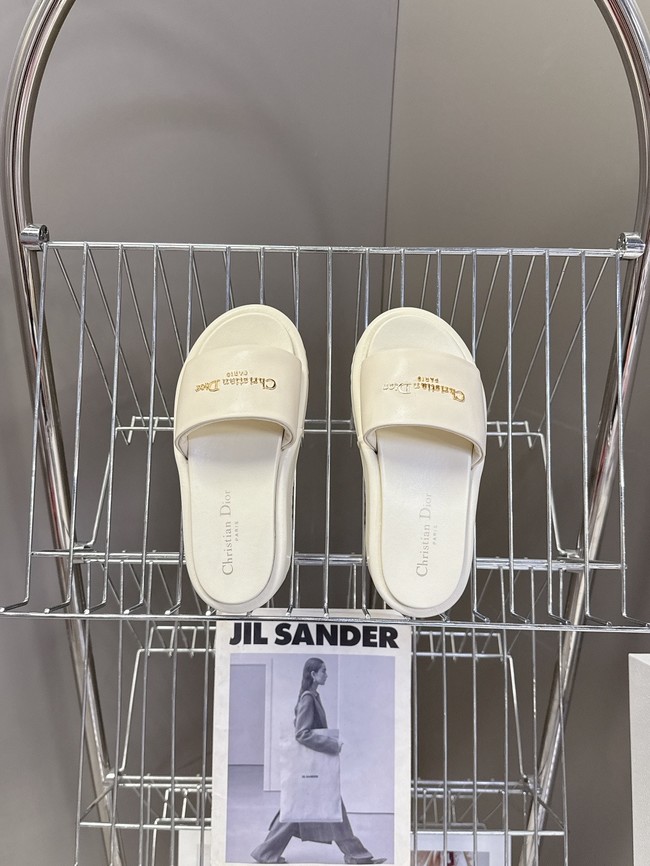 Dior D-Lane Platform Slide Black Padded Lambskin KCO498LA