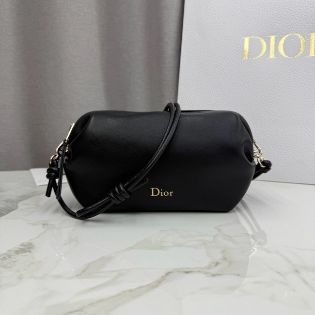 Dior Bow Pouch Supple Lambskin S3900PQ black