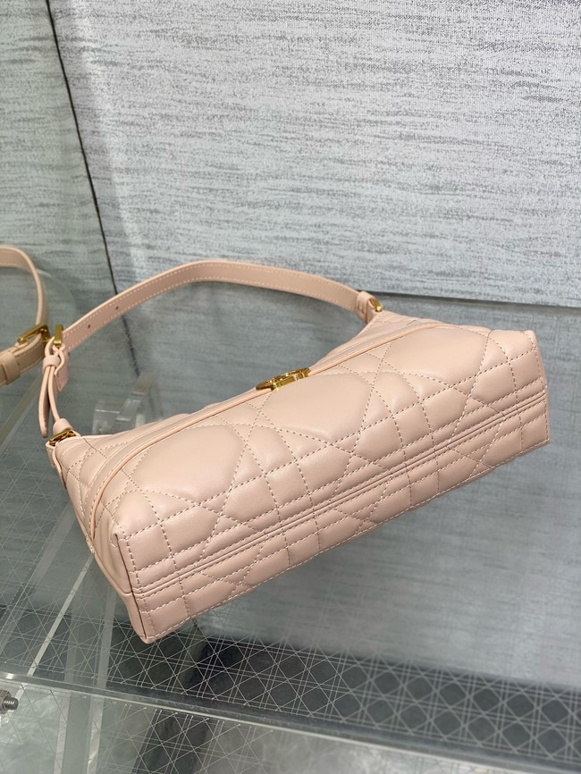 Small DiorTravel Nomad Pouch Cannage Lambskin 5267 pink