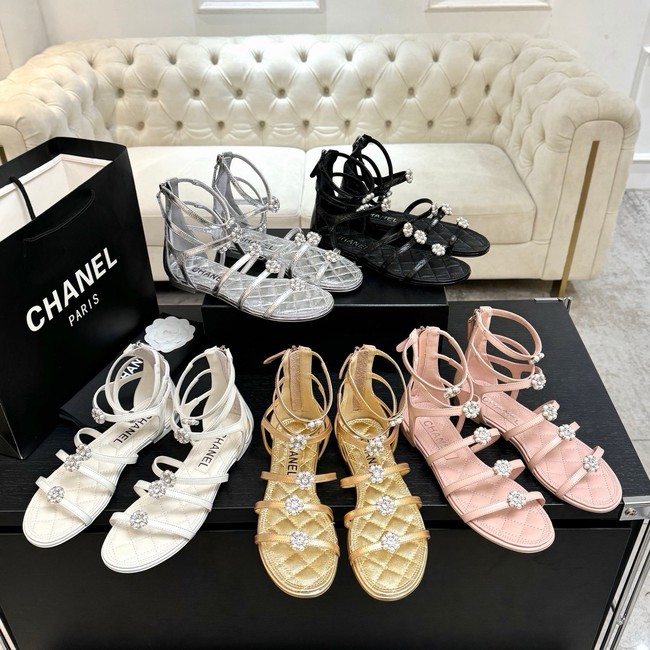 Chanel Sandals Laminated Lambskin 66964-1