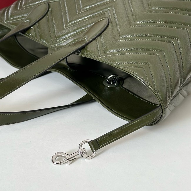 Gucci GG Marmont medium tote bag 855279 dark green