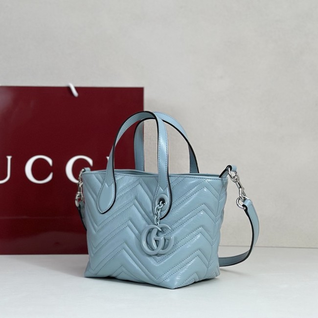 Gucci GG Marmont small tote bag 855391 Icy blue