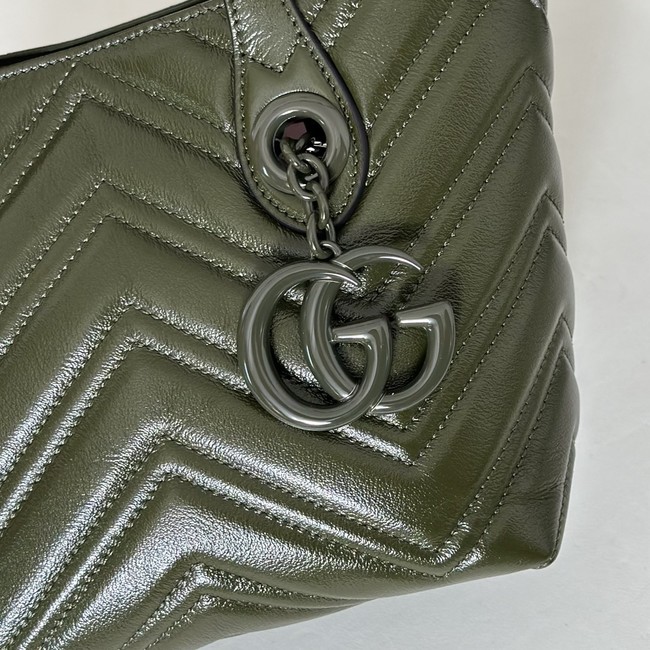 Gucci GG Marmont small tote bag 855391 dark green