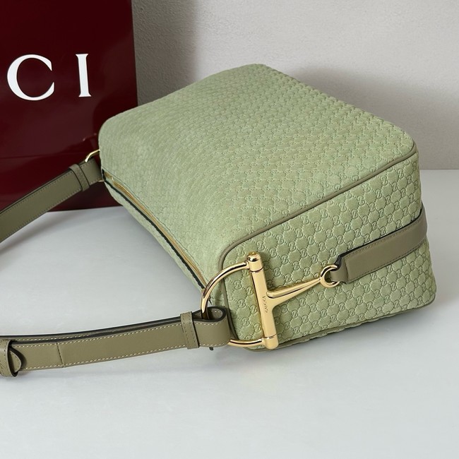 Gucci medium suede shoulder bag 862530 green
