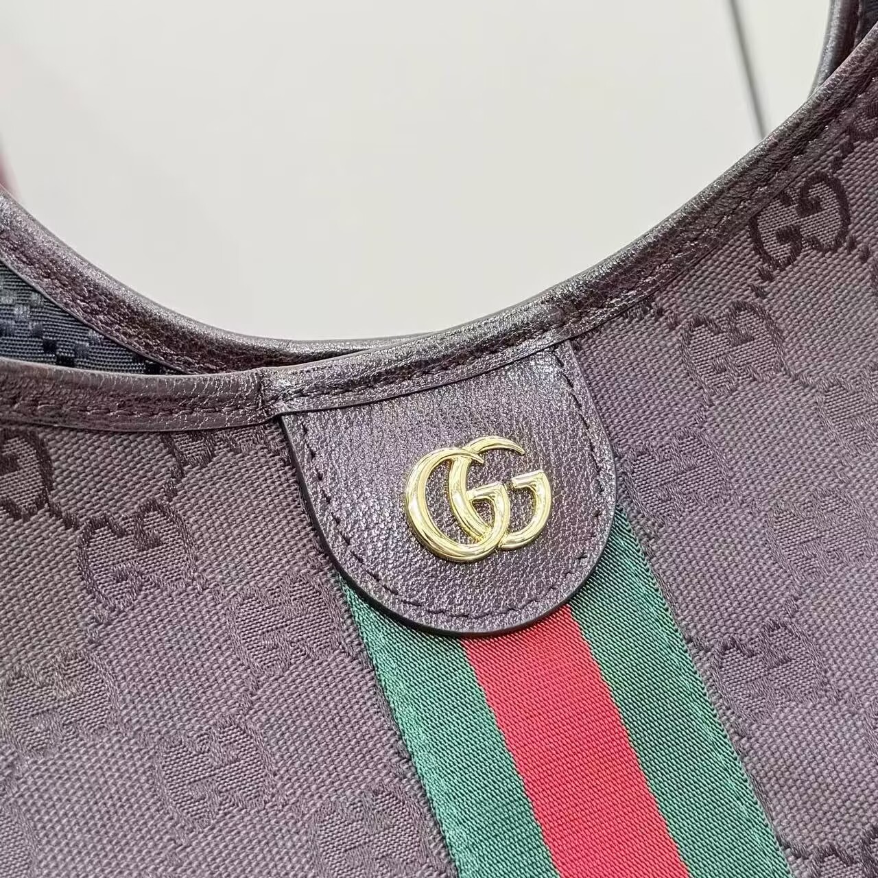 Gucci Giglio Large Tote Bag Variation GG Canvas 853971 Dark Brown