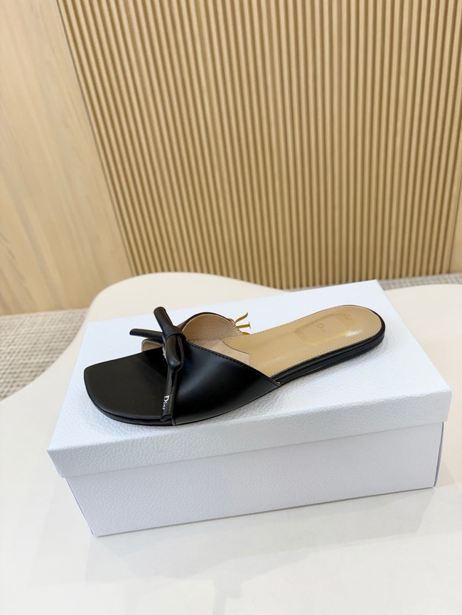 Dior Bow Slide Black Lambskin KCO583L-1