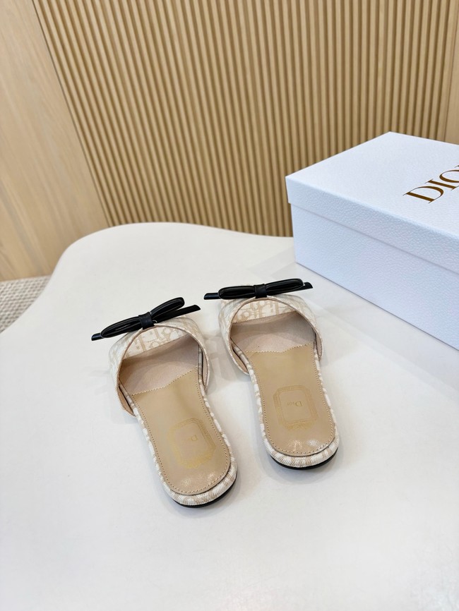 Dior Bow Slide Dior Oblique Embroidered Cotton KCO623-4