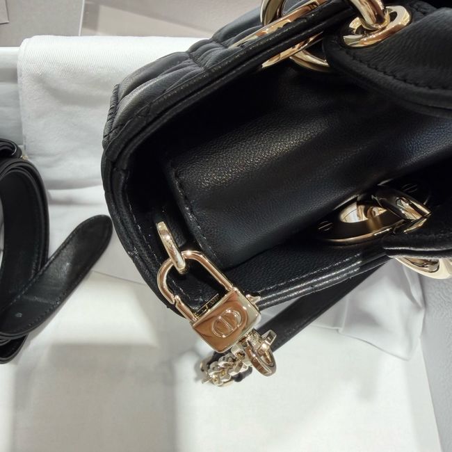 Dior Mini Lady D-Joy Bag Cannage Lambskin M0636O black