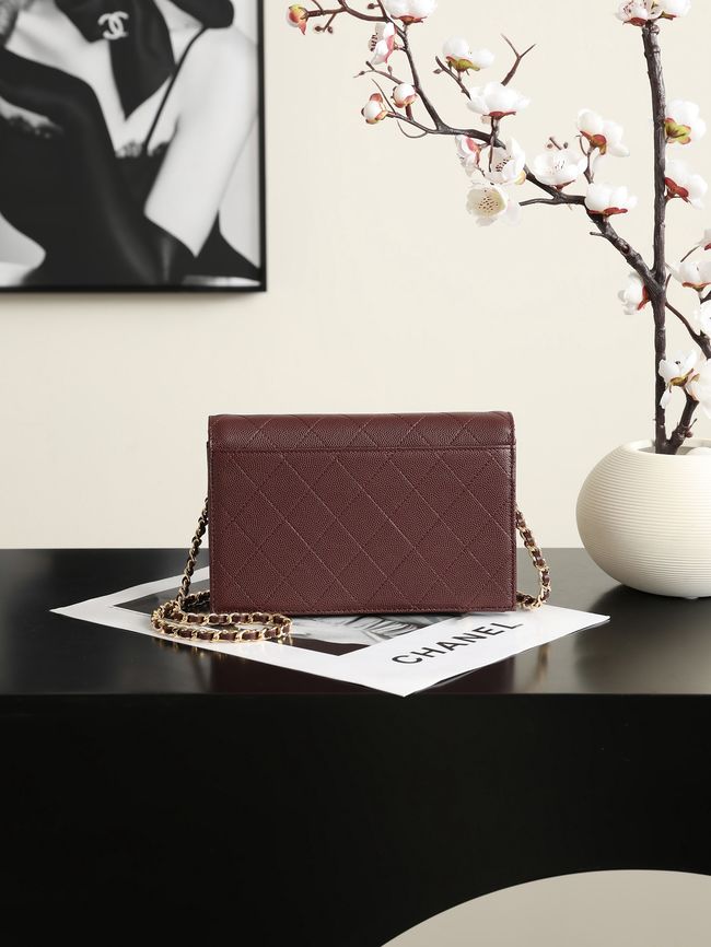 CHANEL Wallet on Chain AP5455 burgundy