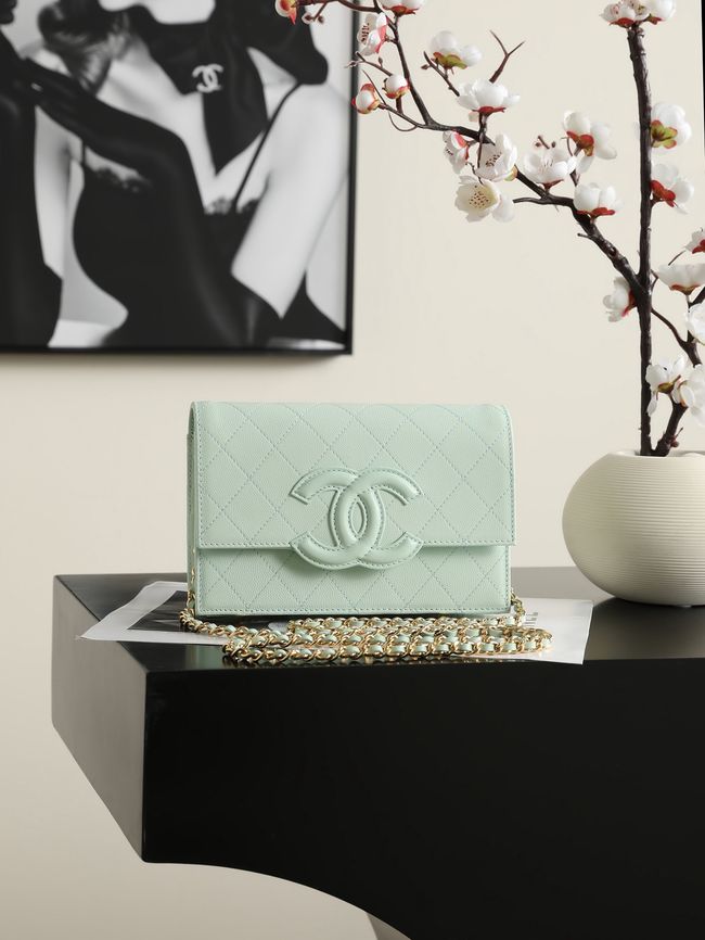 CHANEL Wallet on Chain AP5455 light green