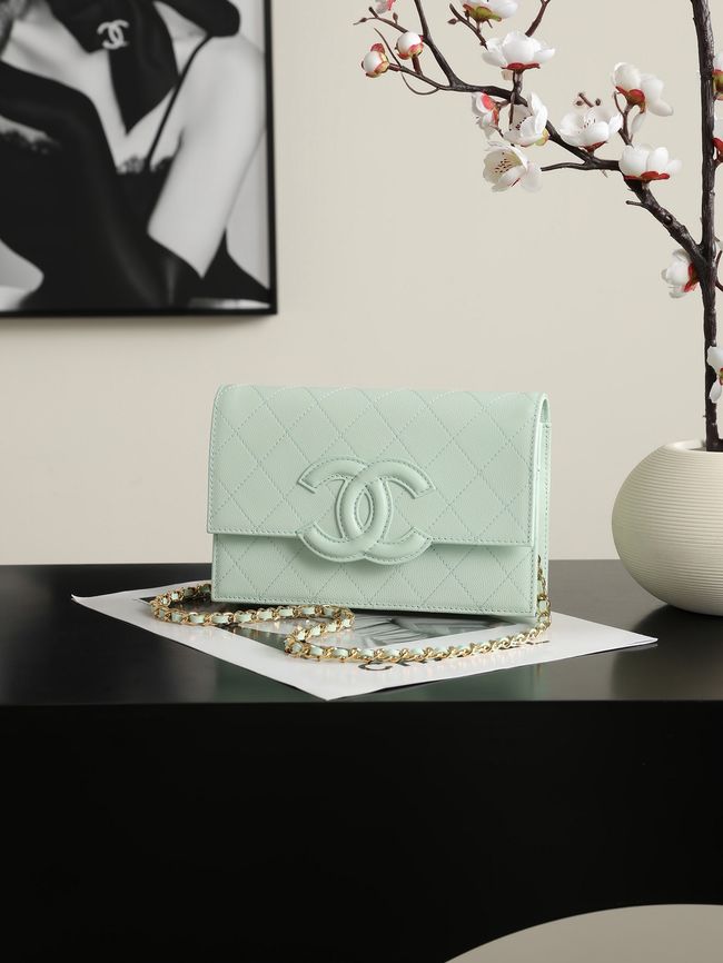 CHANEL Wallet on Chain AP5455 light green