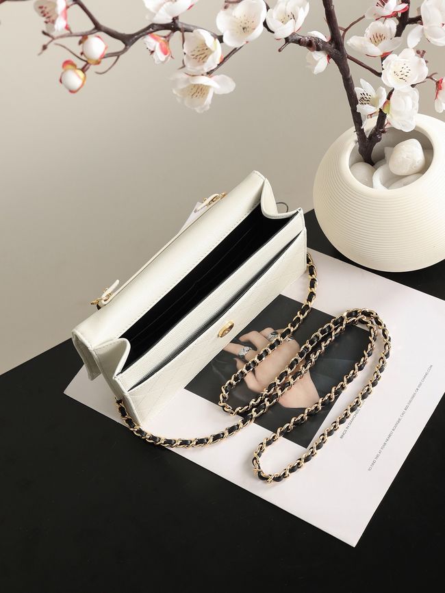 CHANEL Wallet on Chain AP5455 white&black