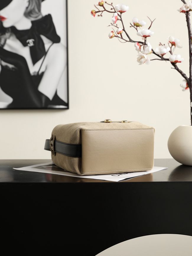 Chanel Suede Calfskin Bucket Bag AS6584 burgundy
