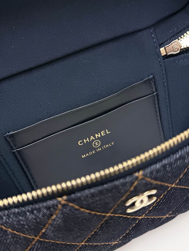 Chanel CLUTCH WITH CHAIN denim AP4385 Royal blue