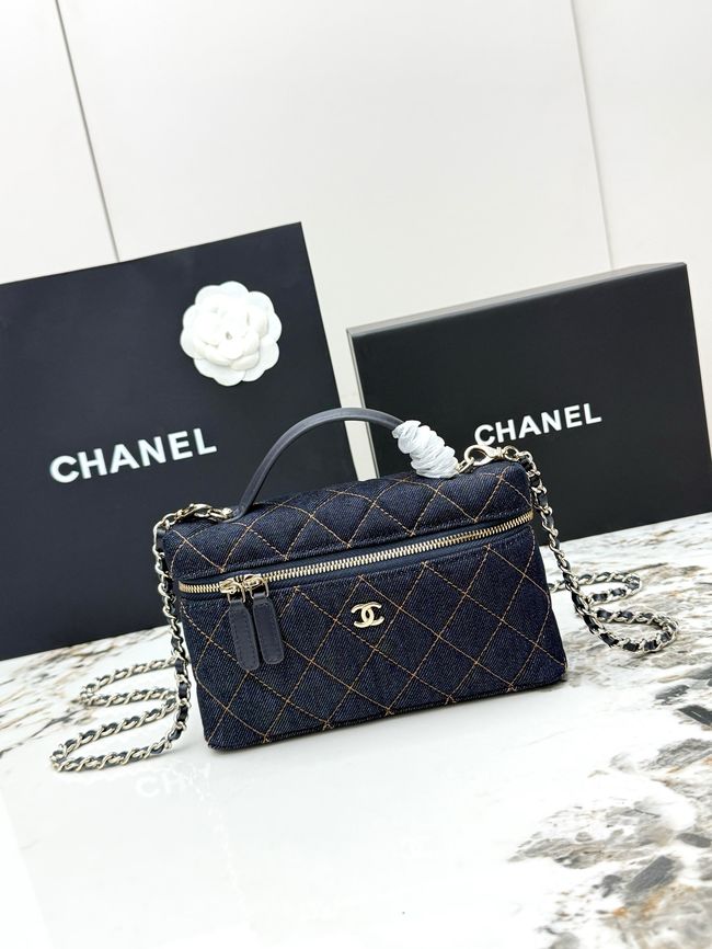 Chanel CLUTCH WITH CHAIN denim AP4385 Royal blue