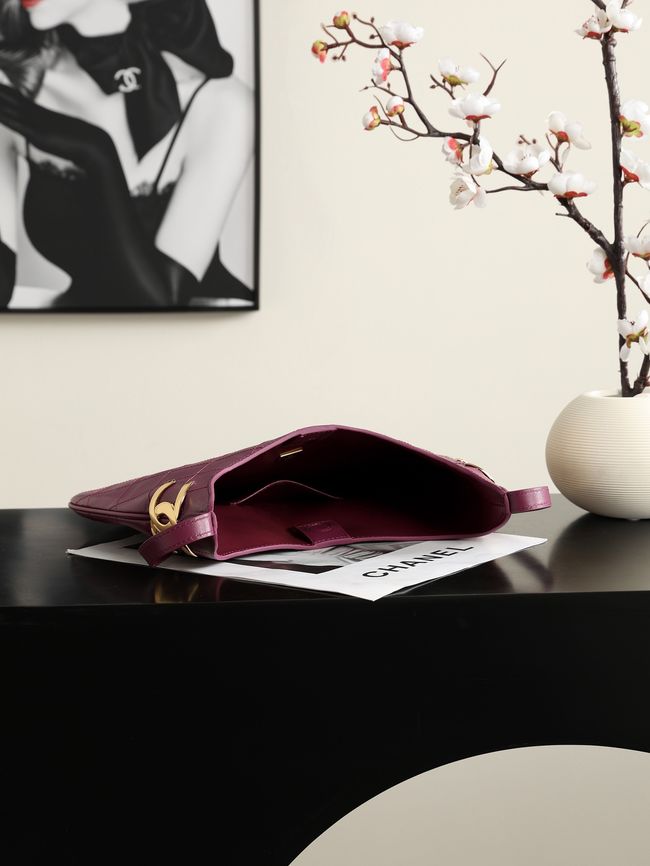 Chanel Calfskin Shoulder Bag AS6478 Burgundy