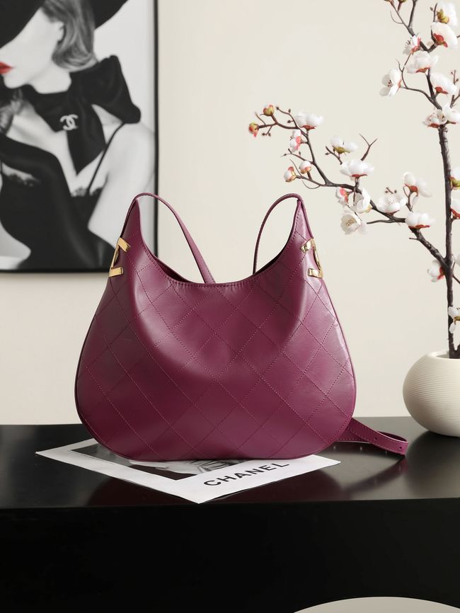 Chanel Calfskin Shoulder Bag AS6478 Burgundy