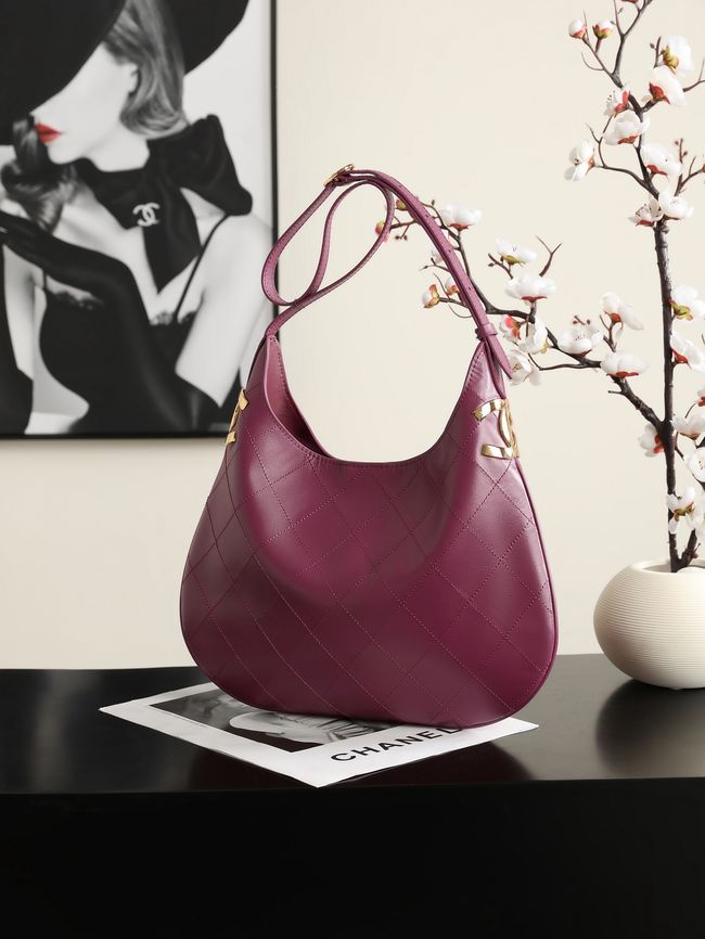 Chanel Calfskin Shoulder Bag AS6478 Burgundy