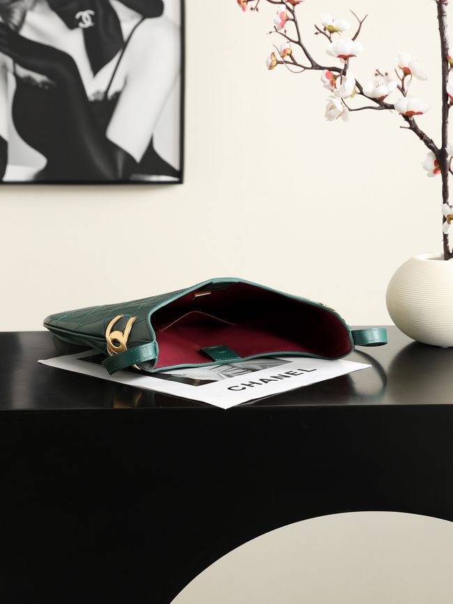 Chanel Calfskin Shoulder Bag AS6478 green