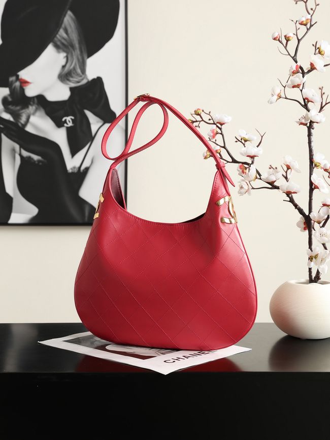 Chanel Calfskin Shoulder Bag AS6478 red