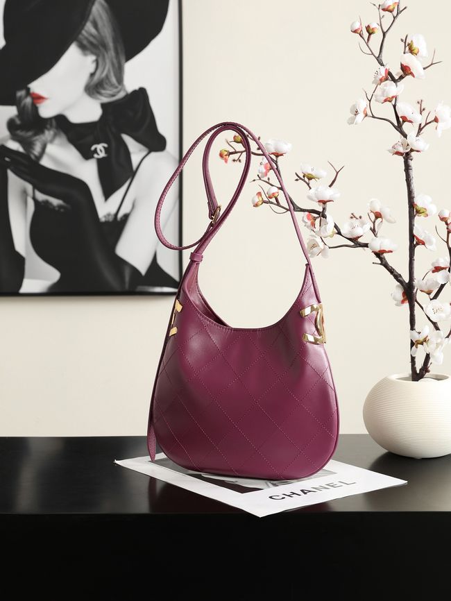Chanel Calfskin Shoulder Bag AS6479 Burgundy