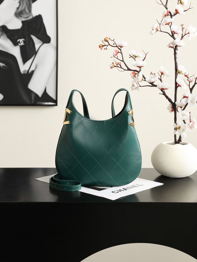 Chanel Calfskin Shoulder Bag AS6479 green