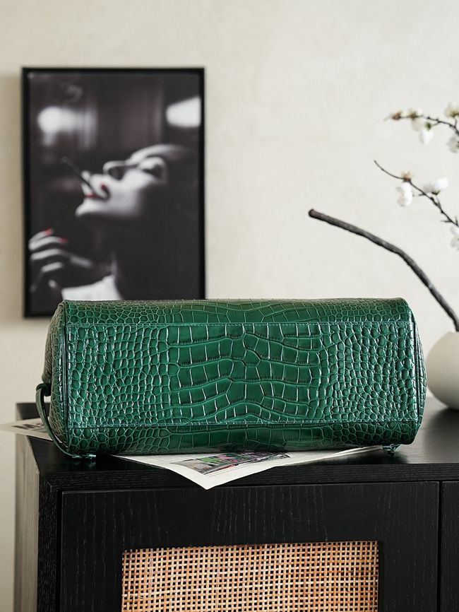 Chanel Crocodile Embossed Shopping Bag AS6428 dark green Chanel Crocodile Embossed Shopping Bag AS6428 dark green