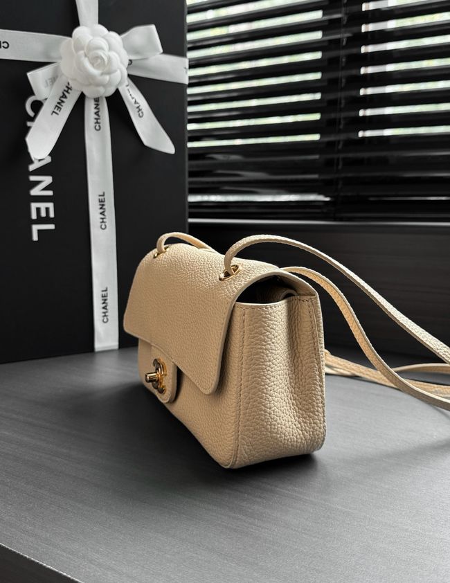 Chanel Mini Flap Bag AS6573 Beige&gold-Tone Metal Chanel Mini Flap Bag AS6573 Beige&gold-Tone Metal