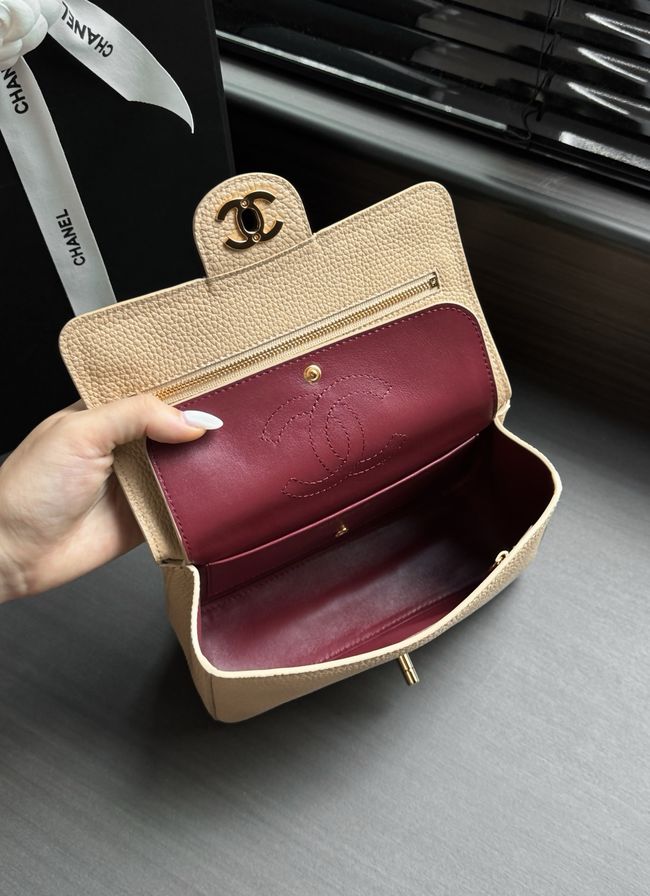 Chanel Mini Flap Bag AS6573 Beige&gold-Tone Metal Chanel Mini Flap Bag AS6573 Beige&gold-Tone Metal