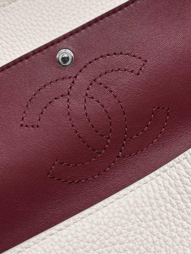 Chanel Mini Flap Bag AS6573 Ivory&Silver-Tone Metal