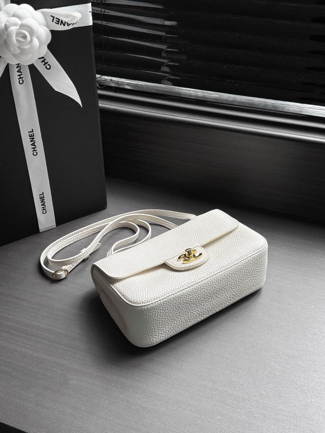 Chanel Mini Flap Bag AS6573 Ivory&gold-Tone Metal Chanel Mini Flap Bag AS6573 Ivory&gold-Tone Metal