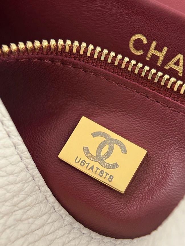 Chanel Mini Flap Bag AS6573 Ivory&gold-Tone Metal Chanel Mini Flap Bag AS6573 Ivory&gold-Tone Metal