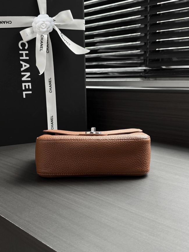 Chanel Mini Flap Bag AS6573 camel&Silver-Tone Metal
