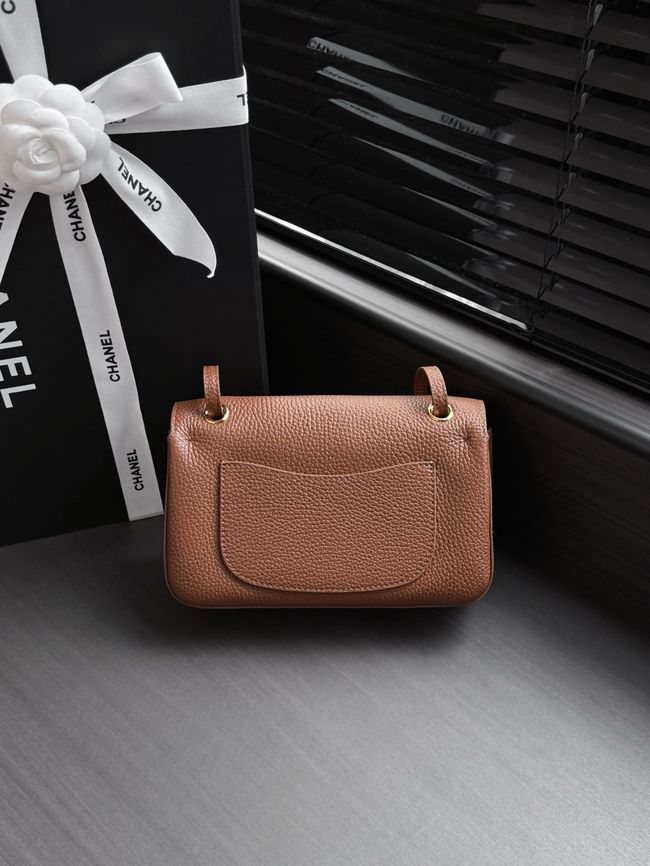 Chanel Mini Flap Bag AS6573 camel&gold-Tone Metal