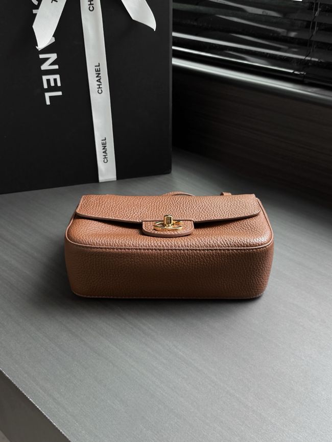 Chanel Mini Flap Bag AS6573 camel&gold-Tone Metal