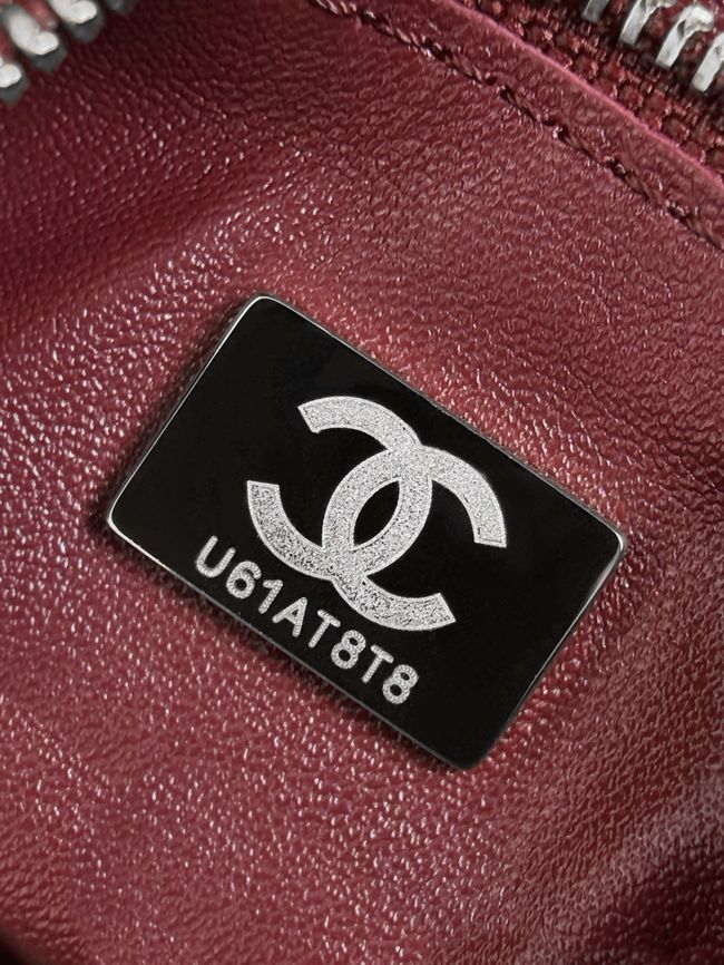 Chanel Mini Flap Bag AS6573 dark gray&Silver-Tone Metal