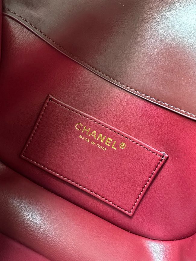 Chanel Mini Flap Bag with Top Handle AS6424 Dark Burgundy Chanel Mini Flap Bag with Top Handle AS6424 Dark Burgundy