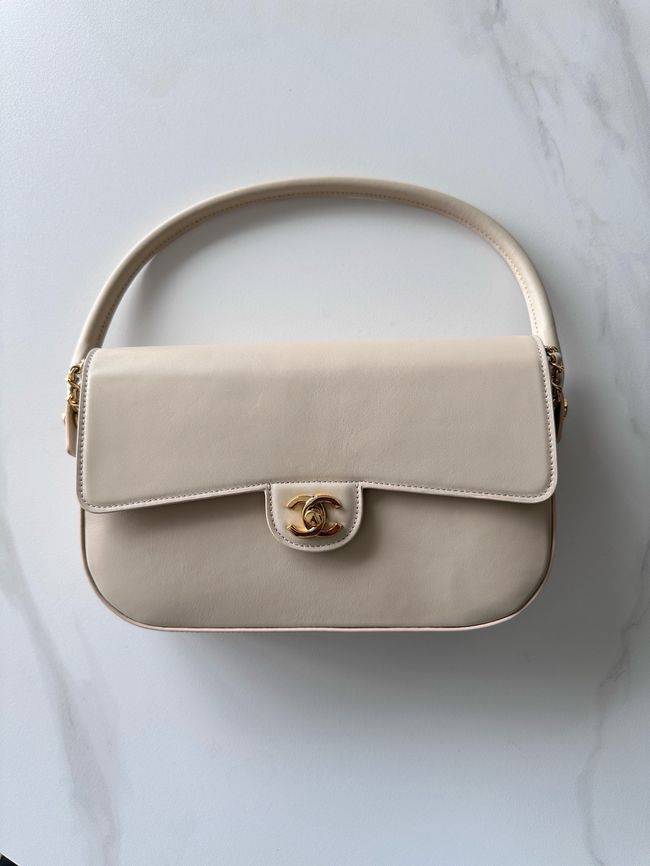 Chanel Mini Flap Bag with Top Handle AS6424 Ivory