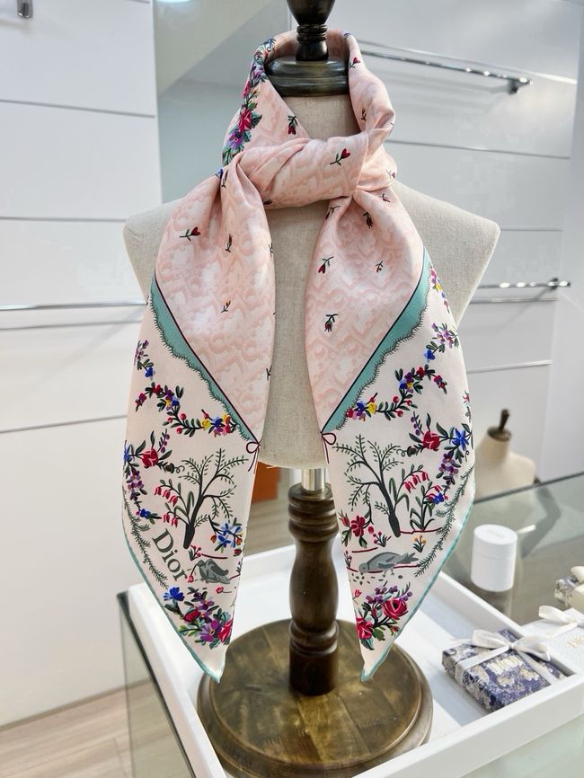 Dior 90 Square Scarf Silk Twill KY200-2