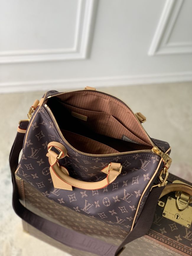 Louis Vuitton Speedy 30 Bandouliere Louis Vuitton Silk Tech M2A454 brown