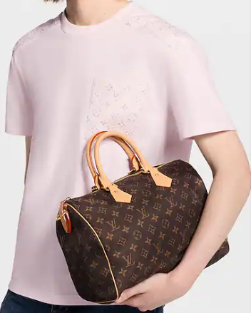Louis Vuitton Speedy 30 Bandouliere Louis Vuitton Silk Tech M2A454 brown