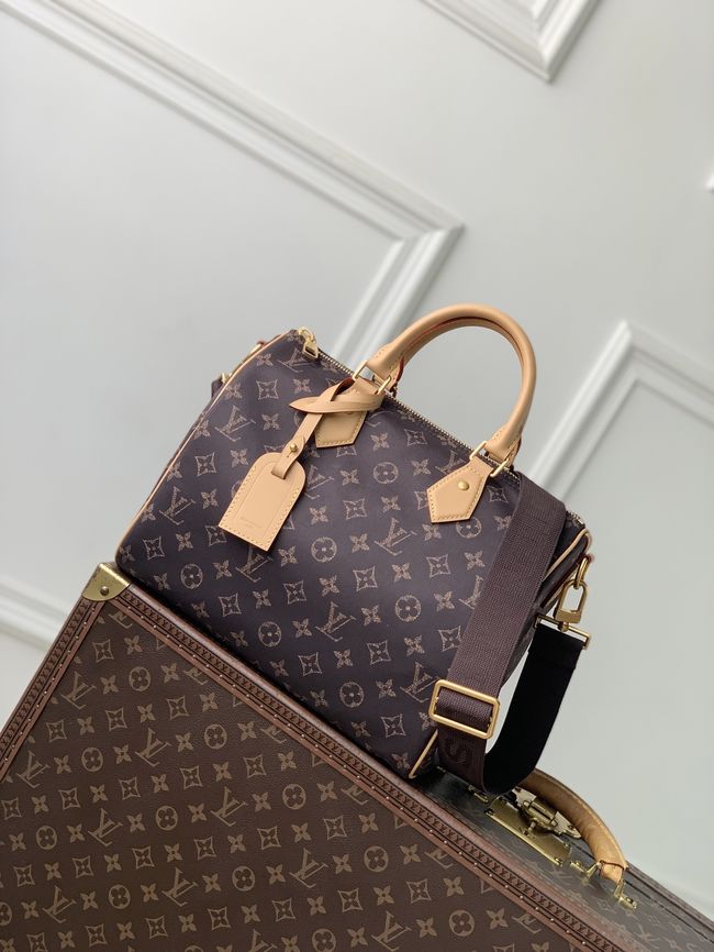 Louis Vuitton Speedy 30 Bandouliere Louis Vuitton Silk Tech M2A454 brown